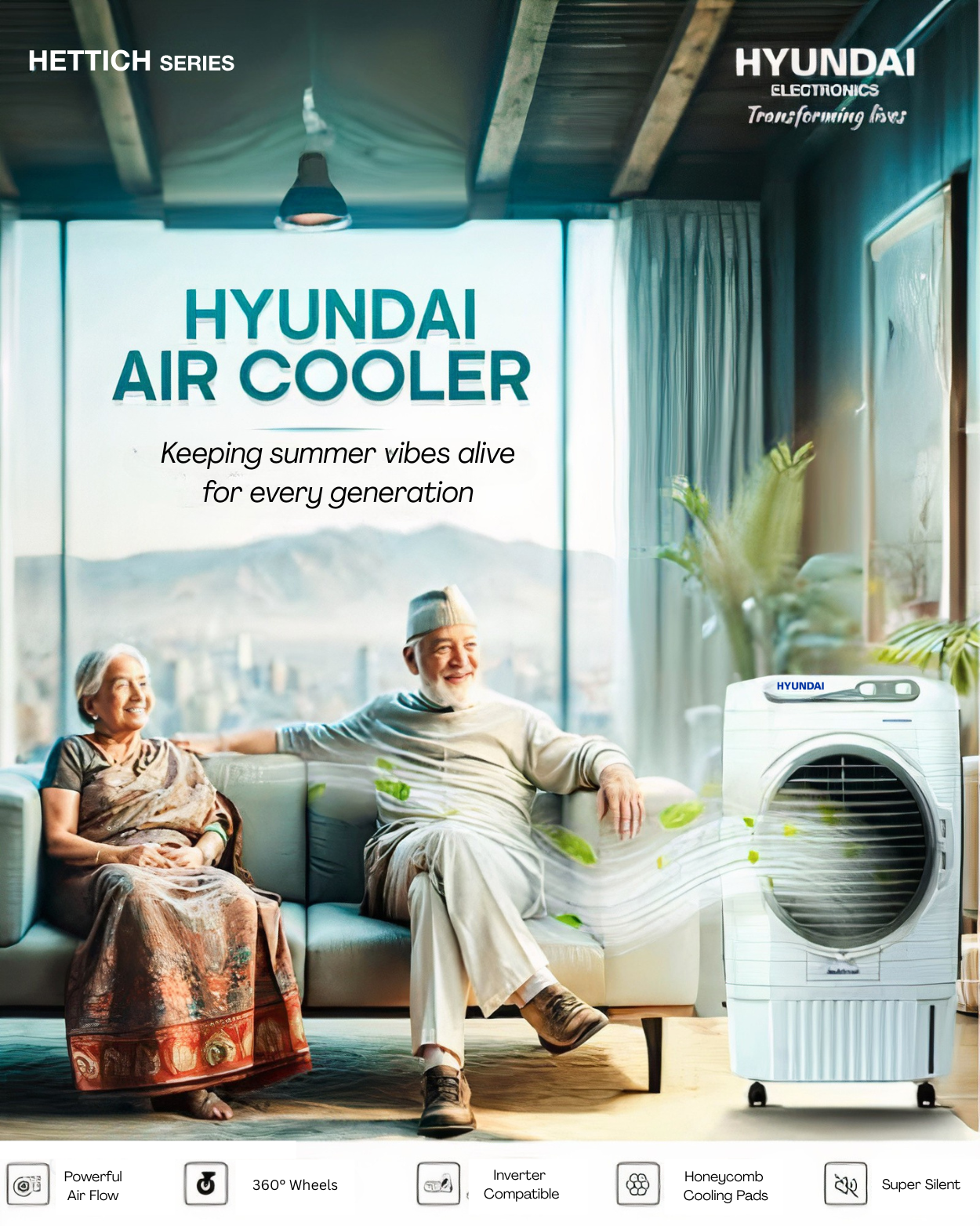 Powerful Air Flow (2) Hyundai Electric Geyser in Nepal